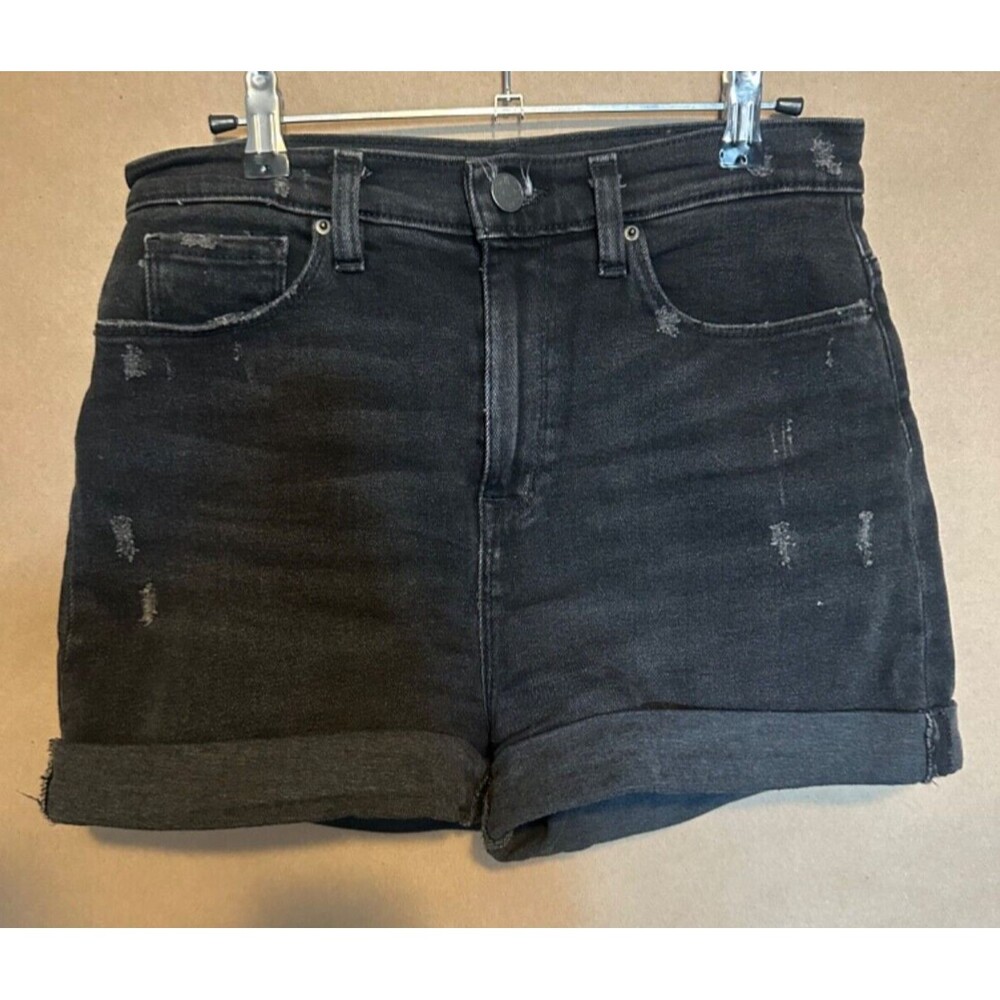 Urban Outfitters BDG Mom High-Rise Jean Shorts Womens 27 Black Jean Distressed